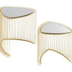 Tables d appoint Wire Triangle doré (2/Set)><noscript><img width=