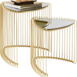 Tables d appoint Wire Triangle doré (2/Set)><noscript><img width=