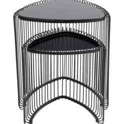 Tables d appoint Wire Triangle noir (2/Set)><noscript><img width=