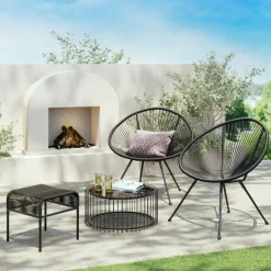 Tabouret Acapulco Mono noir><noscript><img width=