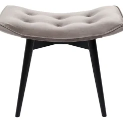 Tabouret Black Vicky velours gris 46x59cm>KARE Design Outlet
