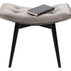 Tabouret Black Vicky velours gris 46x59cm><noscript><img width=