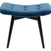 Tabouret Black Vicky velours bleu pétrole 59x37cm>KARE Design New