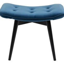 Tabouret Black Vicky velours bleu pétrole 59x37cm>KARE Design New