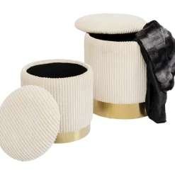 Tabouret Cherry Storage Cord Creme (2/Set)><noscript><img width=