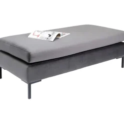 Tabouret Gianni velours gris noir>KARE Design