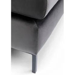 Tabouret Gianni velours gris noir><noscript><img width=