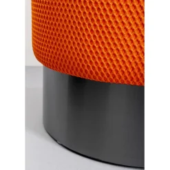 Tabouret Jody orange - Mesh noir Ø35cm><noscript><img width=