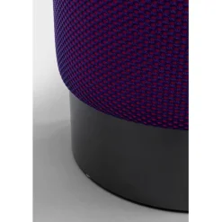 Tabouret Jody violet - Mesh noir Ø35cm><noscript><img width=