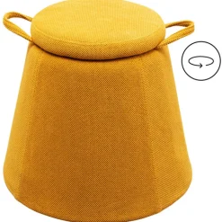 Tabouret Thimble jaune Ø51cm>KARE Design Best