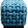 Tabouret Weave Square bleu 47x47cm>KARE Design Online