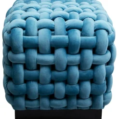 Tabouret Weave Square bleu 47x47cm>KARE Design Online