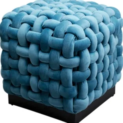 Tabouret Weave Square bleu 47x47cm>KARE Design Online