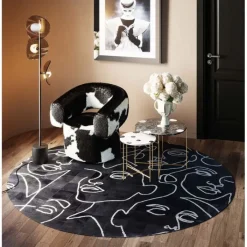 Tapis Art Faces Ø250cm>KARE Design Online