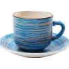 Tasse à café Swirl bleu (2-parts)>KARE Design Sale