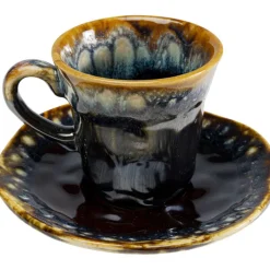 Tasse à espresso Lio bleu nuit (2-parts)>KARE Design Hot