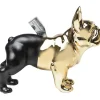 Tirelire Bulldog doré-noir>KARE Design Discount