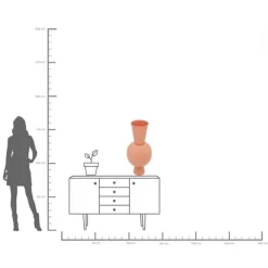 Vase Blow Peach 83cm>KARE Design Discount
