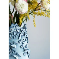Vase Butterflies bleu clair 50cm><noscript><img width=