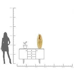 Vase Feathers doré 80><noscript><img width=