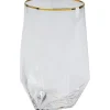 Verre à eau Diamond doré Rim>KARE Design New