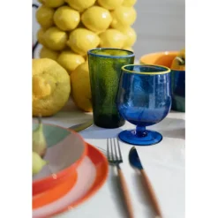 Verre à vin Bubbles bleu>KARE Design Outlet